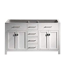 Virtu USA MD-2060-CAB-WH Caroline Bathroom Vanity 60 inches White