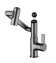 Smart temperature Bathroom Faucet,Single Handle Bathroom Faucet,Bathroom Sink Faucet,kitchen faucet taps (Matte grey)