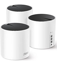 TP-Link Deco AX3000 WiFi 6 Mesh System(Deco X55) - Covers up to 6500 Sq.Ft. , Replaces Wireless Router and Extender, 3 Gigabit ports per unit, supports Ethernet Backhaul (3-pack)