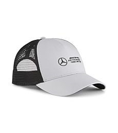 PUMA Standard Mercedes Formula 1 Trucker Cap, Silver, One Size