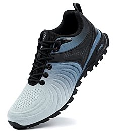 Kricely Men's Walking Shoes Lightweight Breathable Fashion Sneakers Athletic Gym Sports Trail Running Shoes（Blue 14）