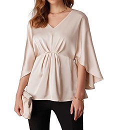 Grace Karin Women's Satin Peplum Top - Soft drape, elegant silhouette.