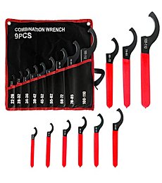 MomsUnited – Adjustable Spanner Wrench Set of 9 – Premium Quality Castle Nut Wrench – Suitable for Professional Use – Coilover Wrench with Precise Design