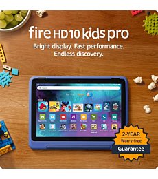 Amazon Fire HD 10 Kids Pro tablet (newest model) ages 6-12 | Bright 10.1" HD screen | Slim case for older kids, ad-free content, parental controls, 13-hr battery, 32 GB, Nebula