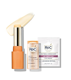 RoC Multi Correxion Revive + Glow Vitamin C Eye Balm (0.14 oz) with Retinol Eye Cream Packette