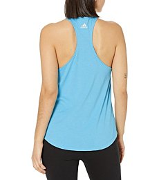 adidas Women's Standard Essentials Loose Logo Tank Top, App Sky Rush/White, XX-Small