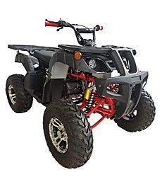 X-PRO 200 Adult ATV with Automatic Transmission w/Reverse, Big 23"/22" Aluminium Rim Wheels! (Black)