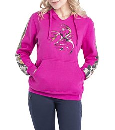 Legendary Whitetails Women's Camo Outfitter Hoodie, Fuchsia, Small