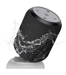 NOTABRICK Bluetooth Speakers, 15W Portable Speakers Bluetooth Wireless V5.0 with Stereo Sound, Active Extra Bass, IPX6 Waterproof Shower Speaker, Double Pairing, for Party, Home Theater, Game Theater