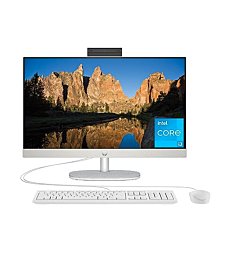 HP 23.8 inch All-in-One Desktop PC, FHD Display, Intel Core i3-N300, 8 GB RAM, 512 GB SSD, Intel UHD Graphics, Windows 11 Home, 24-cr0042 (2023)