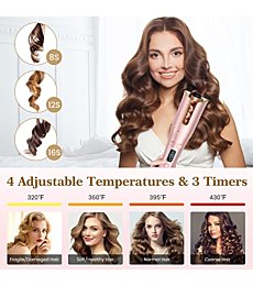 utomatic Hair Curler with Rotating Barrel Styling Long Hair