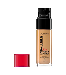 L'Oreal Paris Makeup Infallible Up to 32 Hour Fresh Wear Lightweight Foundation, 488 Caramel, 1 Fl Oz, Packaging May Vary