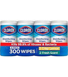 Clorox Disinfecting Wipes Value Pack, Bleach Free Cleaning Wipes, 75 Count Each, Pack of 4