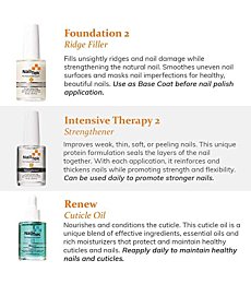 Nail Tek Nail Recovery Kit, Cuticle Oil, Strengthener, Ridge Filler - Restore Damaged Nails in 3 Steps