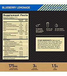 Optimum Nutrition Gold Standard Pre-Workout, Vitamin D for Immune Support, with Creatine, Beta-Alanine, and Caffeine for Energy, Keto Friendly, Blueberry Lemonade, 30 Servings (Packaging May Vary)