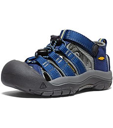 KEEN Newport H2 Closed Toe Water Sandals, Blue Depths/Gargoyle, 7 US Unisex Big Kid