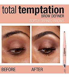 Maybelline Total Temptation Eyebrow Definer Pencil, Deep Brown, 1 Count