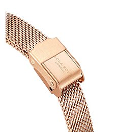 Lola Rose Women's Blue Sandstone Watch with Rose Gold Tone Milanese Steel Band