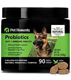 Pet Honesty Probiotics Soft Chews for Dogs - Supports Digestion and Immunity 