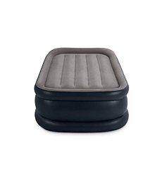 Intex Dura-Beam Series Deluxe Pillow Rest Raised Airbed with Internal Pump & Built-in Pillow, Twin