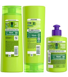 Garnier Fructis Curl Nourish Air Dry Cream, Sulfate Free Defining Butter Leave-in Conditioner, 10.2 Fl Oz, 2 Count (Packaging May Vary)