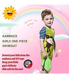 karrack Boys Short Sleeve Rash Guard Swimwear for Boys Swimsuit One Piece Bathing Suit Boys …