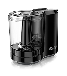 Black+Decker HC300BC Black + Decker 3-Cup Food Processor, One Touch Pulse, Dishwasher Safe Parts, 3-Cup, Black