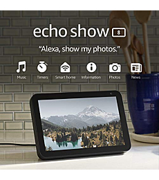 Echo Show 8 (1st Gen, 2019 release) -- HD smart display with Alexa – Unlimited Cloud Photo Storage – Digital Photo Display - Charcoal