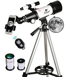 Gskyer Telescope, 70mm Aperture 400mm AZ Mount Astronomical Refracting Telescope for Kids Beginners - Travel Telescope with Carry Bag, Phone Adapter and Wireless Remote.