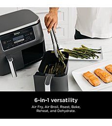 Close-up Ninja DZ201 Foodi Air Fryer with transparent Background