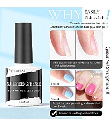 Gel Nail Polish Set 39 Pcs - Ejiubas All Seasons Holiday Fall Nail Polish, Long Lasting Over 30 Days, Soak Off Gel Polish Colors 36pcs with Gel Top Coat Base Coat Nail Strengthener,Gift for Women Mom Girls