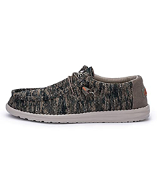 Hey Dude Men's Wally Sox Woodland Camo Size 13 | Men’s Shoes | Men's Lace Up Loafers | Comfortable & Light-Weight