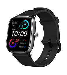 Amazfit GTS 2 Mini smartwatch in black.