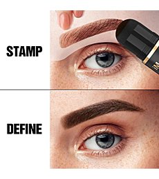 iMethod Eyebrow Stamp and Eyebrow Stencil Kit - Eyebrow Stamping Kit for Perfect Eyebrow Makeup, Eyebrow Pomade, 20 Eye brow Shaping Kit, Easy to Use, Long-Lasting, Brown