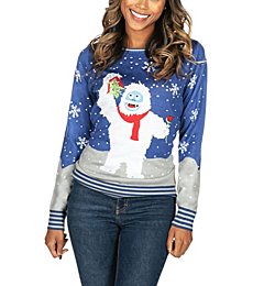 Tipsy Elves Romantic Bumble Ugly Christmas Sweater for Women for Holiday Parties and Gatherings Size Medium