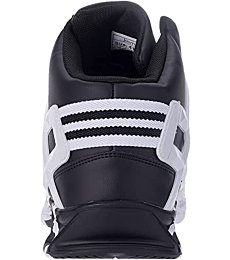 Joomra Mens Work Tennis Shoes High Top Leather Cushion Sport Footwear White Leather Lace up Size 9.5 Jogging Basketball Daily Anti Slip Fashion Sneakers 43