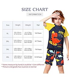 ZukoCert Boy Two Piece Rash Guard Kids Long Sleeve Sunsuit Swimwear Sets UPF 50+ Sun Protection Bathing Suits 3-10 Years（BS10-JCKL_XL）