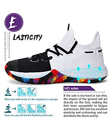 Kid's Basketball Shoes Boys Basketball Shoe Girls Basketball Trainers Comfort High Top Shoes for Boys Girls Breathable Sneakers Non-Slip(Little Kid/Big Kid)