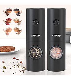 Electric salt and pepper grinder with white LED light