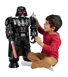 Fisher-Price Imaginext Star Wars Darth Vader Bot 2+ Ft Tall Toy, Lights Sounds & Stormtrooper Metal Character Key for Kids Ages 3+ Years