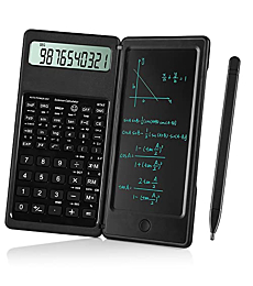 IPepul Scientific Calculators for Students, 10-Digit Large Screen, Math Calculator with Notepad, Classroom Must Haves for Middle High School Supplies & College (Black)