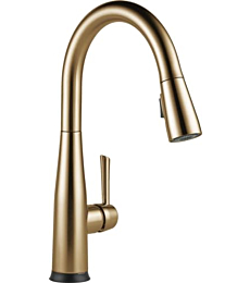 Delta Faucet Essa Touch Kitchen Faucet, Gold Kitchen Faucets with Pull Down Sprayer, Kitchen Sink Faucet, Touch Faucet for Kitchen Sink, Delta Touch2O Technology, Champagne Bronze 9113T-CZ-DST