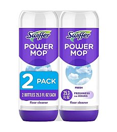 Swiffer PowerMop Floor Cleaning Solution with Fresh Scent, 25.3 fl oz, 2 Pack