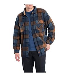 Legendary Whitetails Men's Standard Navigator Fleece Button Up Shirt, Blue Moon Square, Small