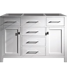 Virtu USA Caroline 48 inch Single Sink Bathroom Vanity Cabinet in White (Cabinet Only) - MS-2048-CAB-WH