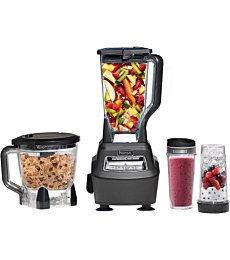 Ninja BL770 Mega Kitchen System with blender pitcher, food processor bowl, and to-go cups