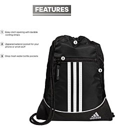 Black adidas Alliance Sackpack - Perfect for everyday essentials.