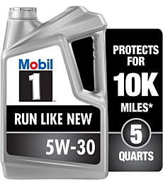 Mobil 1 Advanced Full Synthetic Motor Oil 5W-30, 5 Quart.