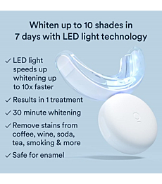 Teeth Whitening Kit: Powerful LED Light & 35% Carbamide Peroxide Gel for Fast Results By Auraglow 