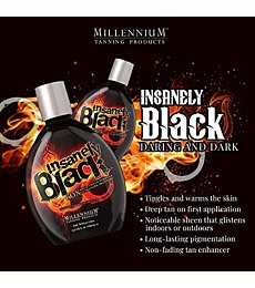 Millennium Tanning Insanely Black 60x, Mega Tingle Dark Tanning Lotion, 13.5 Ounces